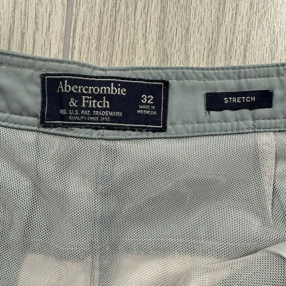 Abercrombie Fitch Swim Trunks Lined Board Shorts Y2K Men’s 32 x 6.5 Blue Gray